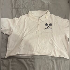 Aerie Cropped Tennis Polo